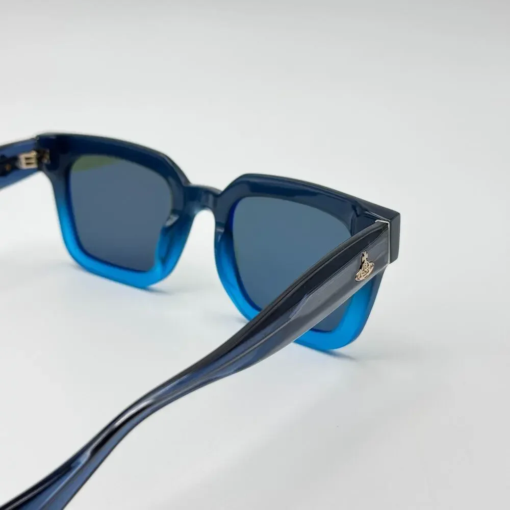 Vivienne Westwood Sunglasses Cary VW5026 602 Blue Colorway Rectangle Frame 51mm